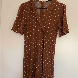 Brown Polka Dot Jumpsuit